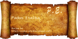 Pados Etelka névjegykártya